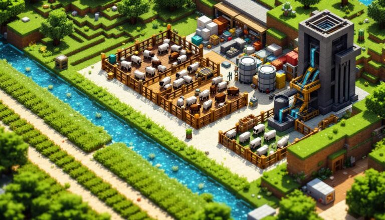 minecraft farm designs