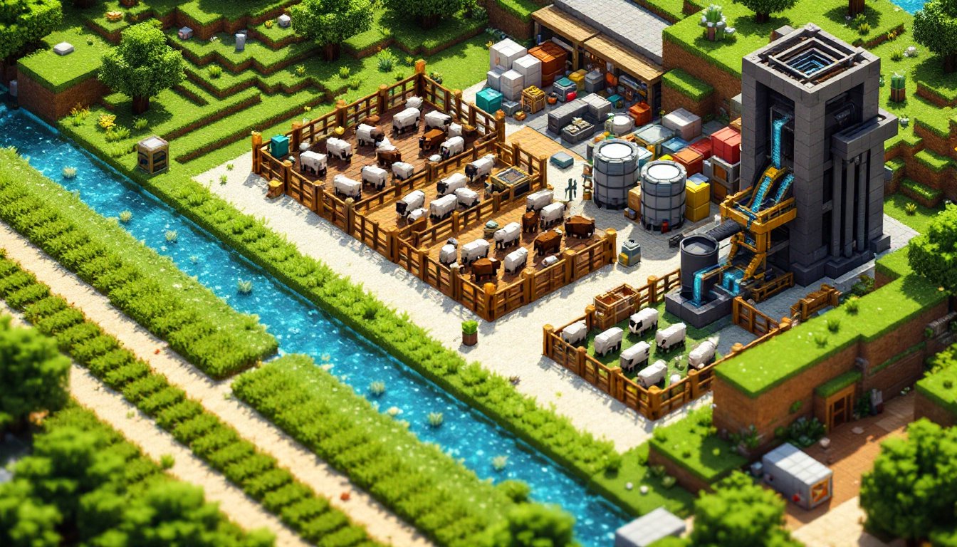 minecraft farm designs